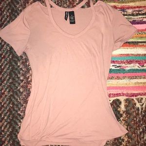 Pink cut out tee